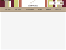 Tablet Screenshot of hoteldereims.com